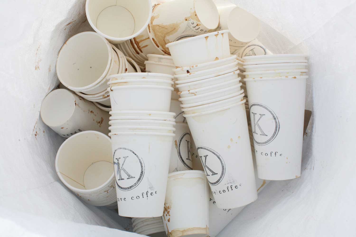 bagged coffee cups