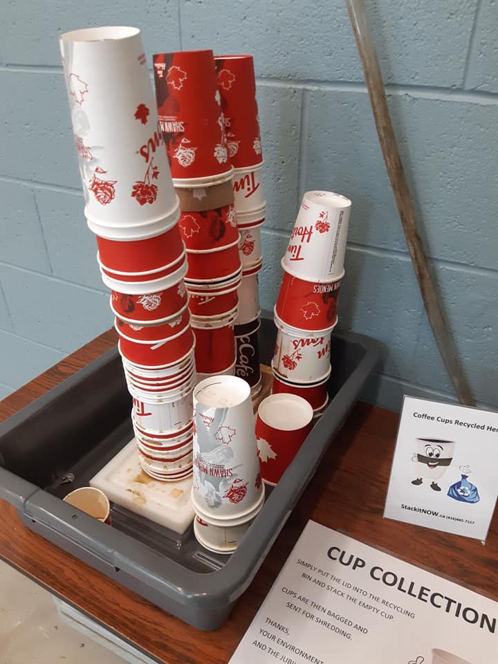 United Church recycles their coffee cups