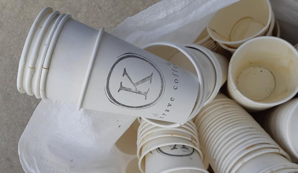Krave Coffee recycles coffee cups